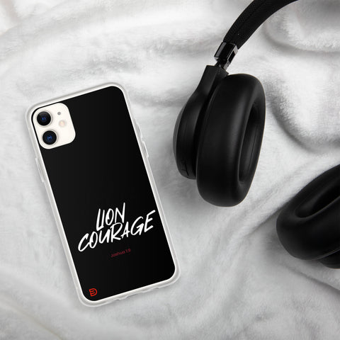 Lion Courage - iPhone Case Dark - White/Red