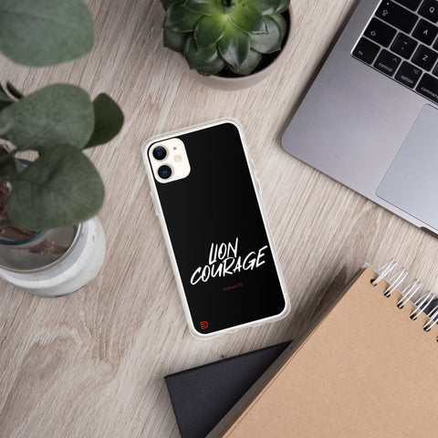 Lion Courage - iPhone Case Dark - White/Red