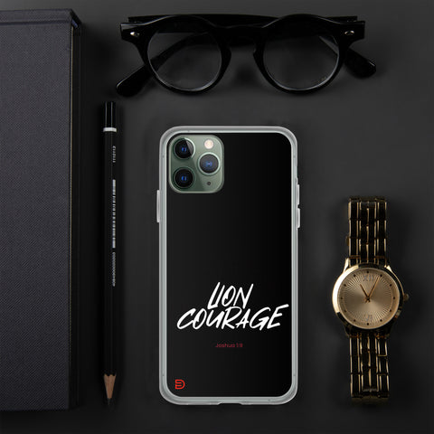 Lion Courage - iPhone Case Dark - White/Red