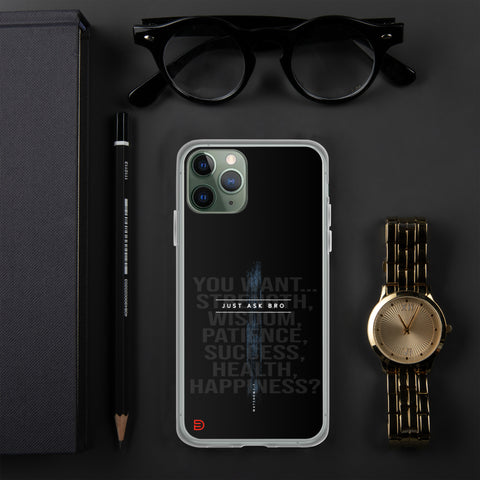 Just Ask Bro - iPhone Case Dark - Sailor Blue