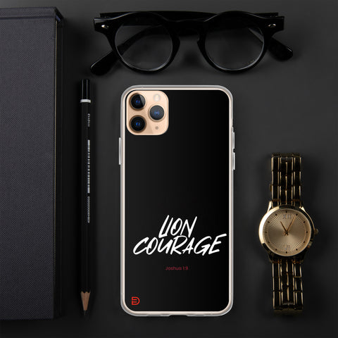 Lion Courage - iPhone Case Dark - White/Red