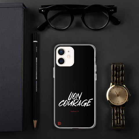 Lion Courage - iPhone Case Dark - White/Red