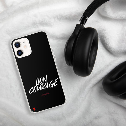 Lion Courage - iPhone Case Dark - White/Red