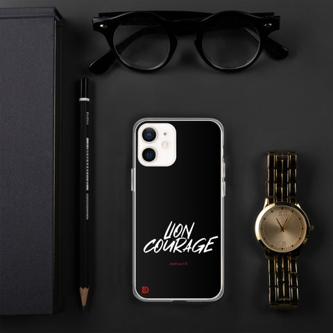 Lion Courage - iPhone Case Dark - White/Red