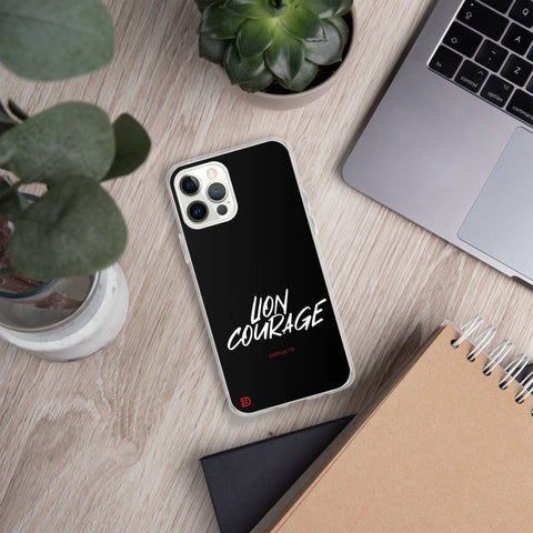 Lion Courage - iPhone Case Dark - White/Red
