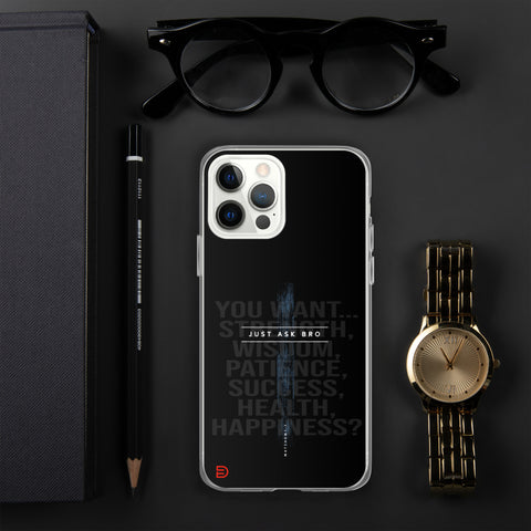 Just Ask Bro - iPhone Case Dark - Sailor Blue