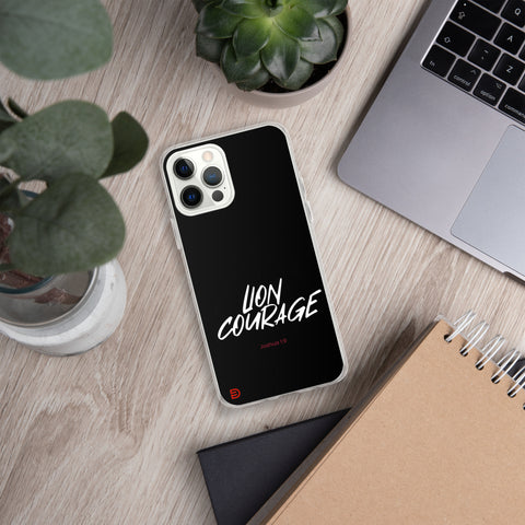 Lion Courage - iPhone Case Dark - White/Red
