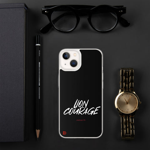 Lion Courage - iPhone Case Dark - White/Red