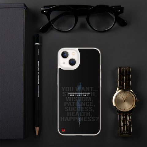 Just Ask Bro - iPhone Case Dark - Sailor Blue