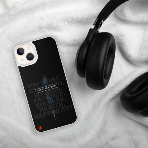 Just Ask Bro - iPhone Case Dark - Sailor Blue