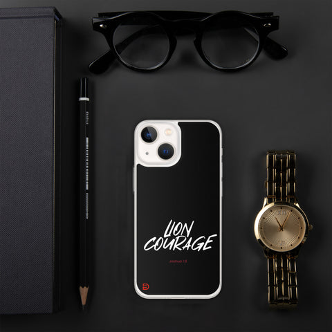Lion Courage - iPhone Case Dark - White/Red