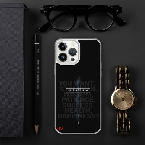 Just Ask Bro - iPhone Case Dark - Sailor Blue