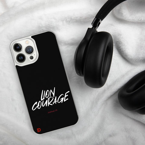 Lion Courage - iPhone Case Dark - White/Red