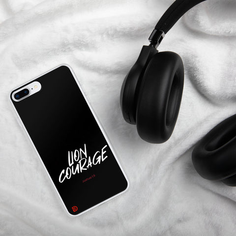 Lion Courage - iPhone Case Dark - White/Red