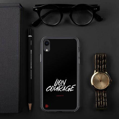 Lion Courage - iPhone Case Dark - White/Red