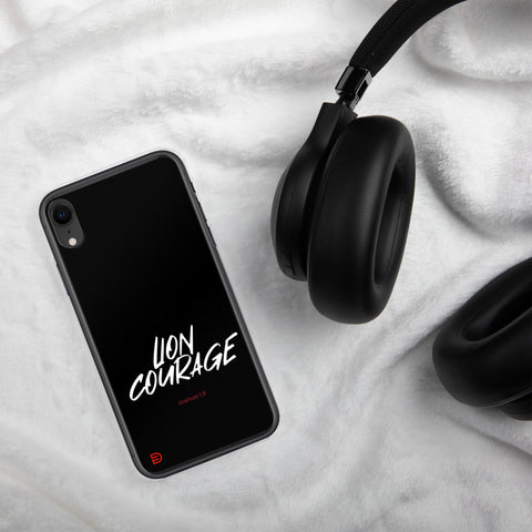 Lion Courage - iPhone Case Dark - White/Red