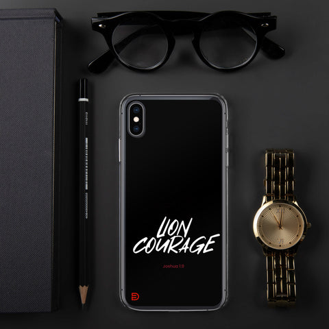 Lion Courage - iPhone Case Dark - White/Red