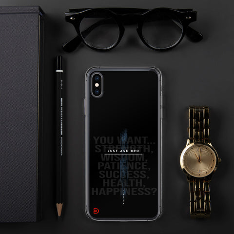 Just Ask Bro - iPhone Case Dark - Sailor Blue