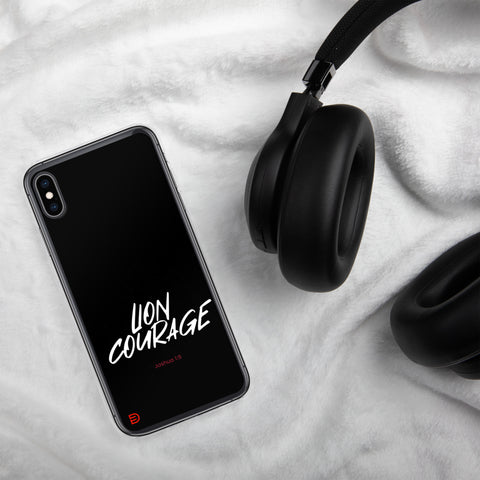 Lion Courage - iPhone Case Dark - White/Red
