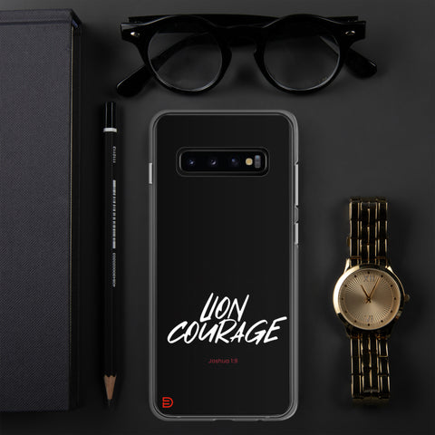 Lion Courage - Samsung Case Dark - White/Red