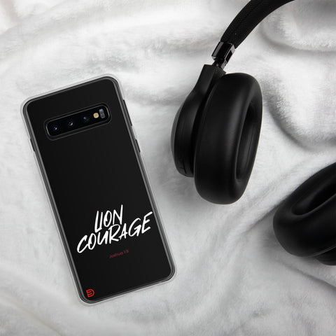 Lion Courage - Samsung Case Dark - White/Red