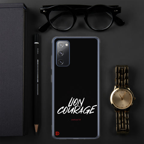 Lion Courage - Samsung Case Dark - White/Red