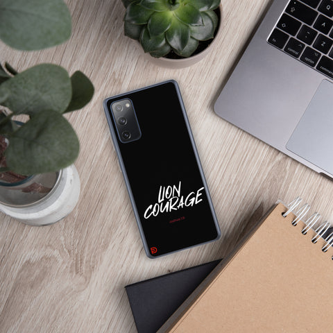 Lion Courage - Samsung Case Dark - White/Red