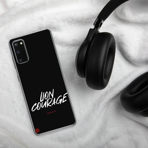 Lion Courage - Samsung Case Dark - White/Red