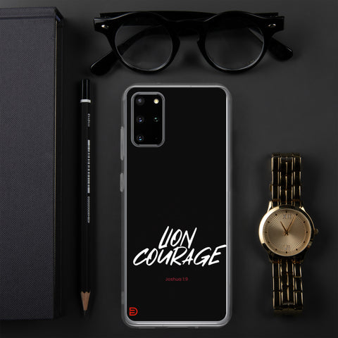 Lion Courage - Samsung Case Dark - White/Red