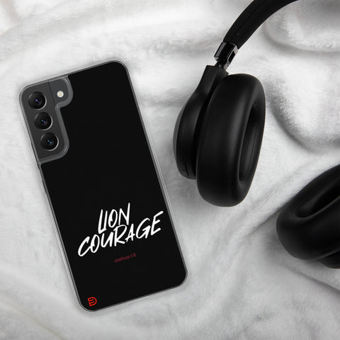 Lion Courage - Samsung Case Dark - White/Red