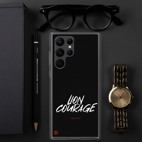 Lion Courage - Samsung Case Dark - White/Red