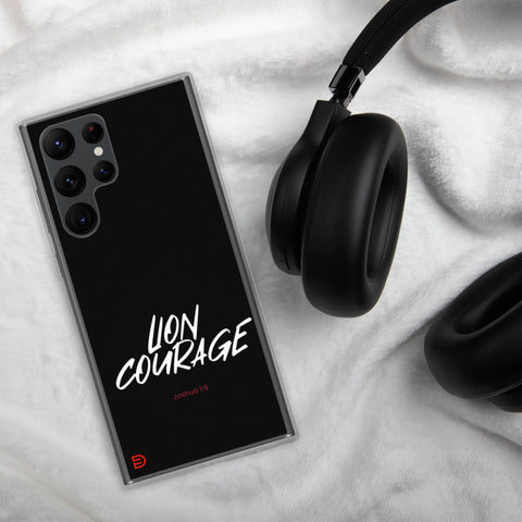 Lion Courage - Samsung Case Dark - White/Red