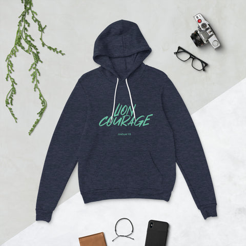 Lion Courage - Unisex hoodie Dark - Mint