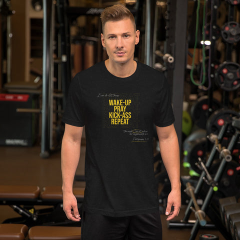 Repeat - Short-Sleeve Unisex T-Shirt Dark - Gold
