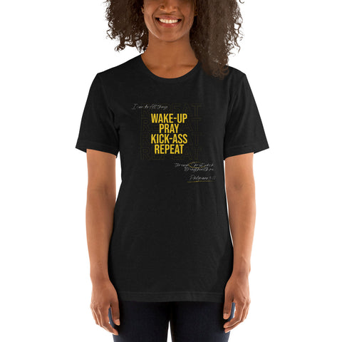 Repeat - Short-Sleeve Unisex T-Shirt Dark - Gold