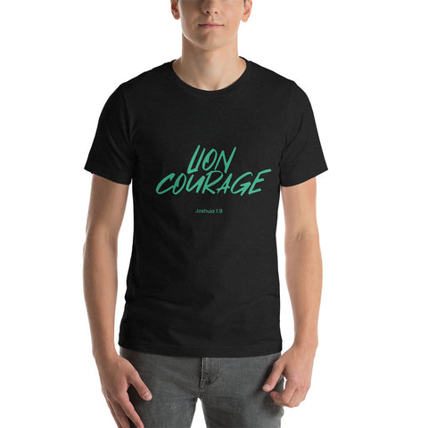 Lion Courage - Short-Sleeve Unisex T-Shirt Dark - Mint