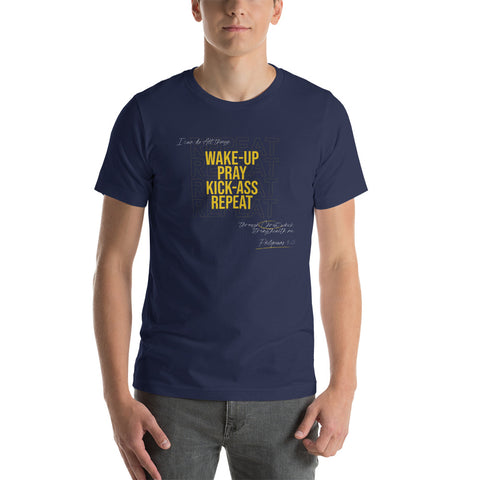 Repeat - Short-Sleeve Unisex T-Shirt Dark - Gold